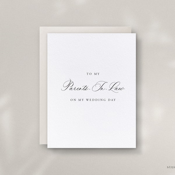 Parents-In-Law Wedding Day Card