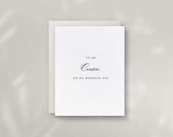 To My Cousin On My Wedding Day, Family Cards