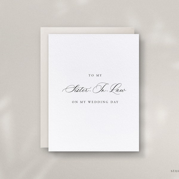 Sister-In-Law Wedding Day Card