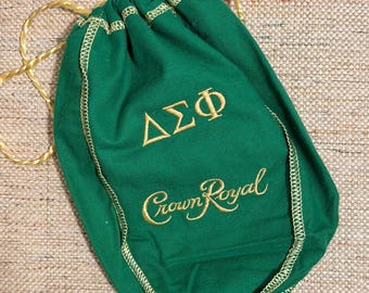 Custom Embroidered Crown Royal Bag – Personalized Name, Fraternity, Sorority, Wedding, Birthday