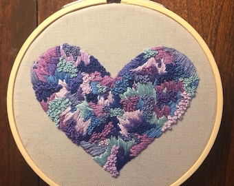 Heart Embroidery Hoop Art