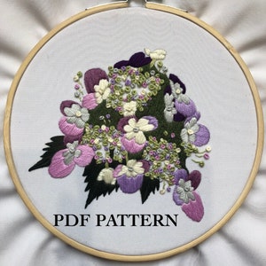 Hydrangea Embroidery Pattern