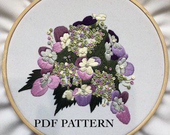 Hydrangea Embroidery Pattern