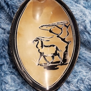 Vintage afrikanische geschnitzte Specksteinschale oder Trinket-Teller