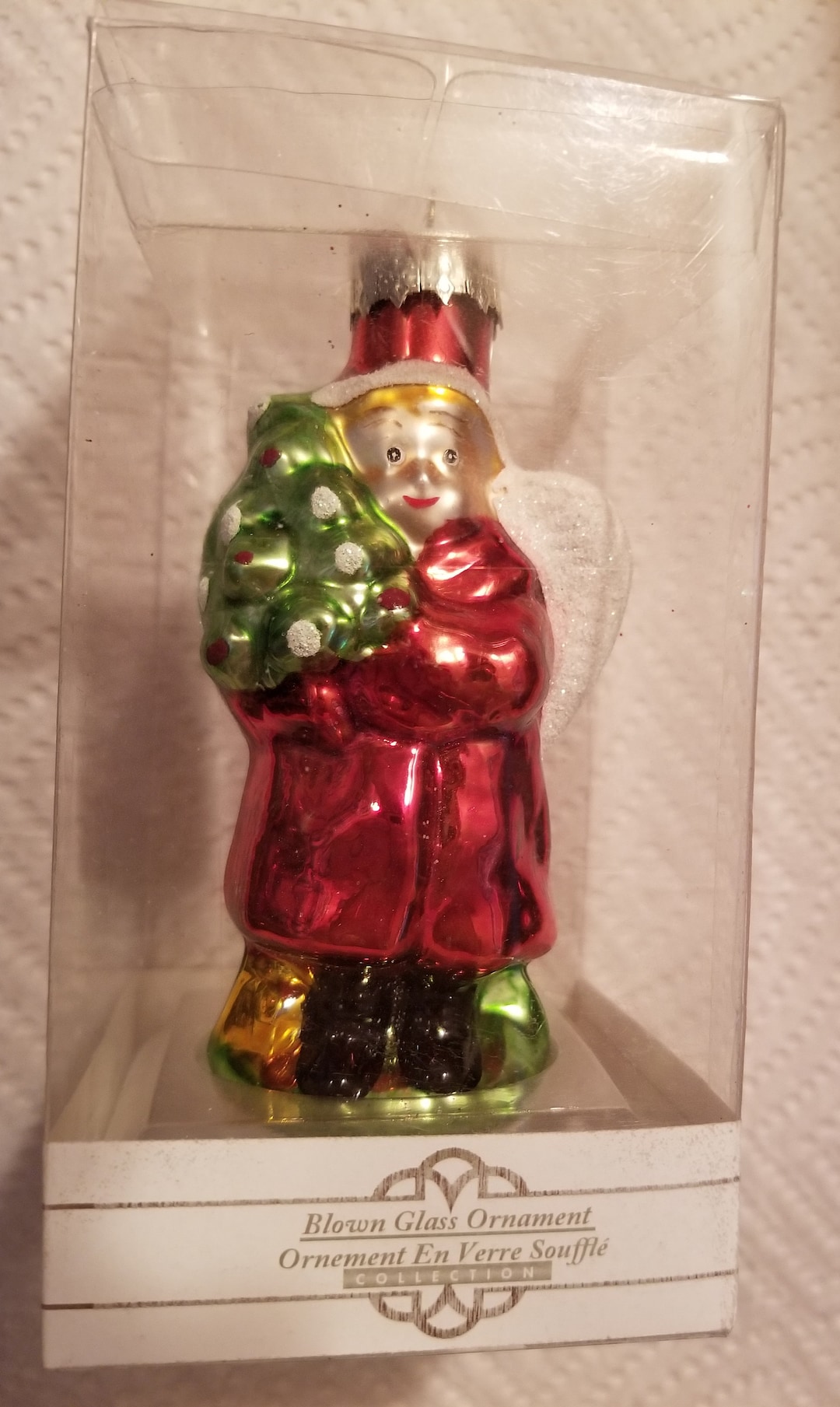 Vintage Hand Blown Glass Angel Ornament Etsy UK