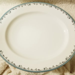 ROYAL WORCESTER &quot;Sea Rose&quot; Oval Fine Bone China Vintage Platter - 1960 - Discontinued