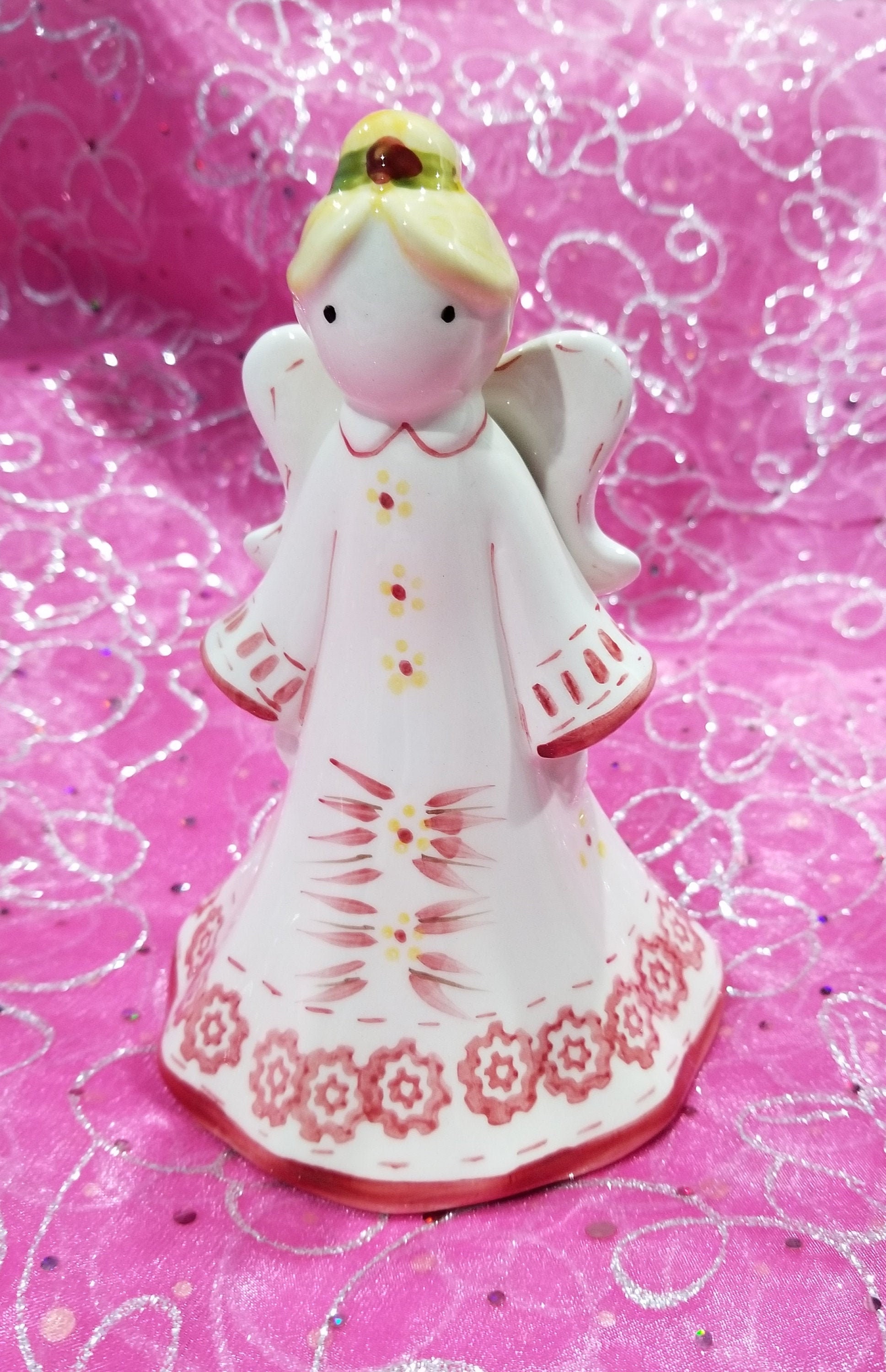 Vintage Ceramic Angel Bell - Etsy
