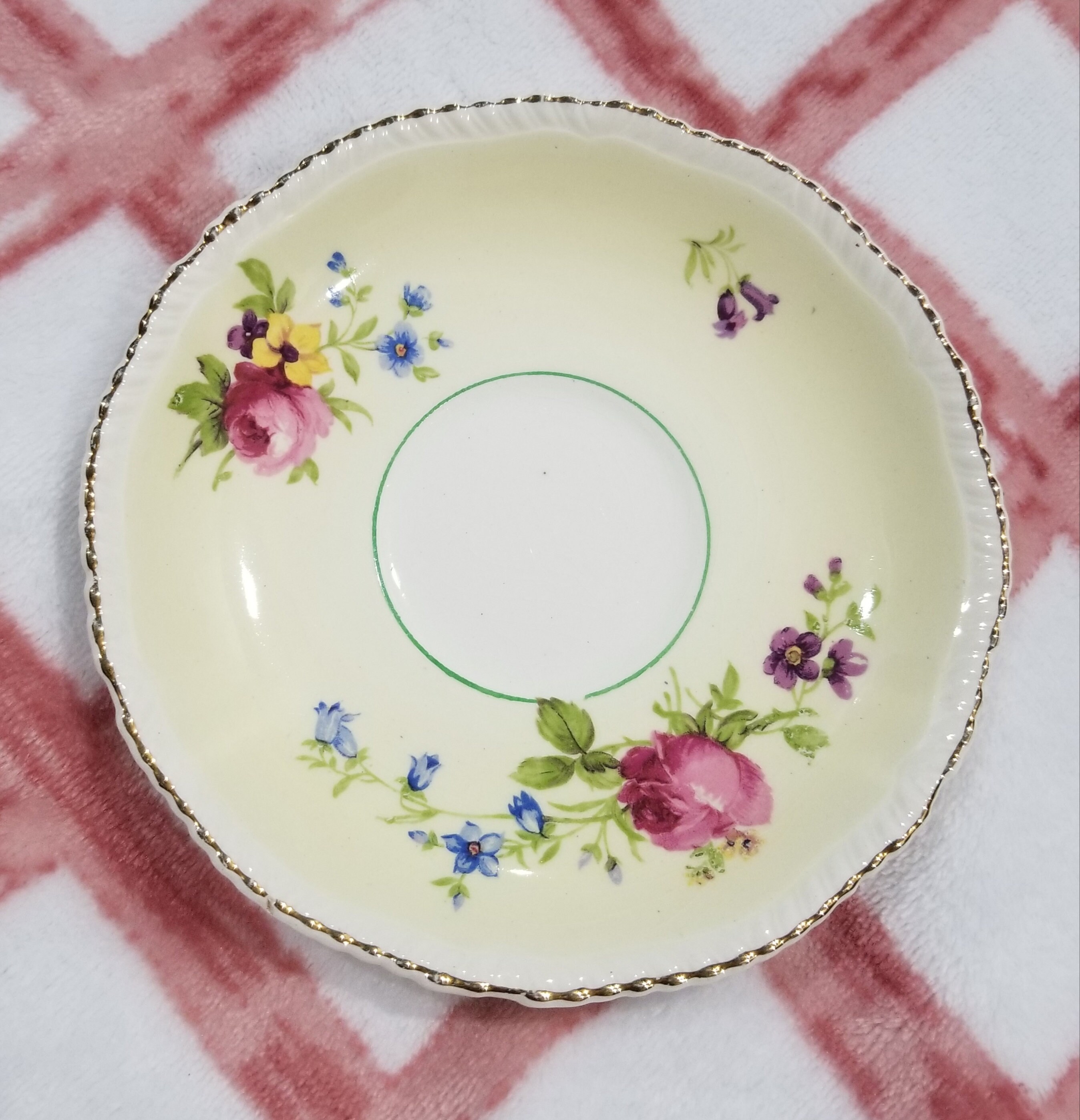 Vintage Woods Ivory Ware Saucer - England - 1930's - Etsy