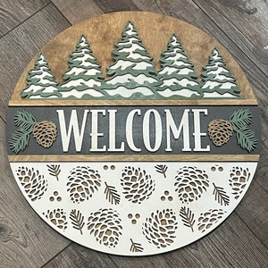 Winter Welcome Sign | Christmas Welcome Sign | Winter Door Hanger | Winter Door Sign | Winter Door Decor