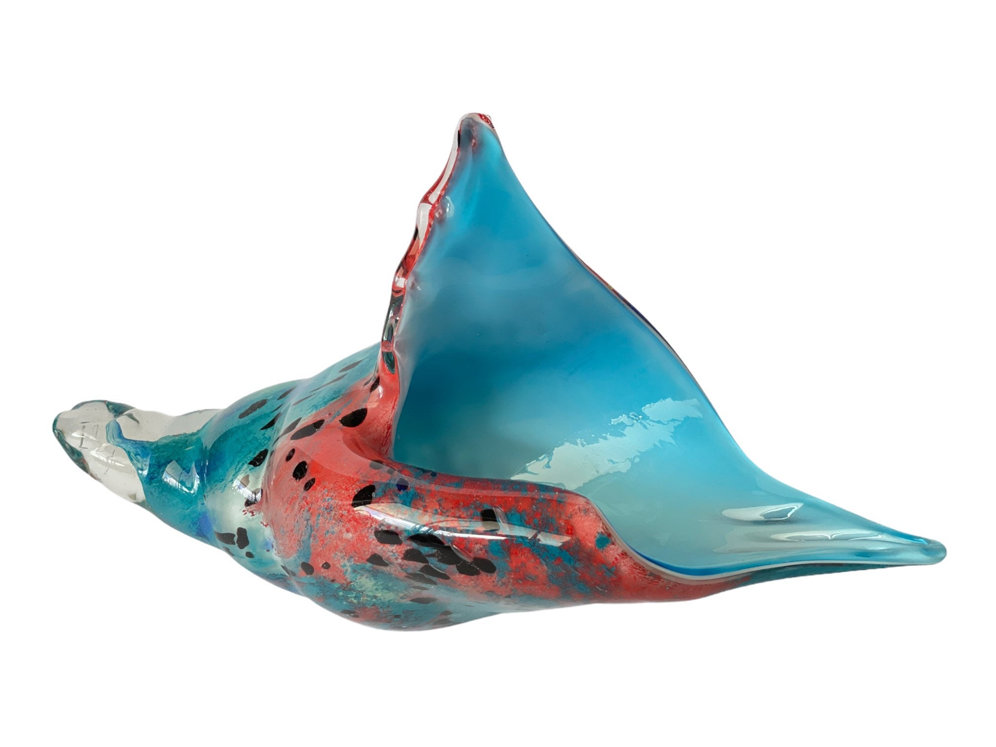 Hand Blown Seashell Handmade Glass Art Glass Conch Murano Etsy
