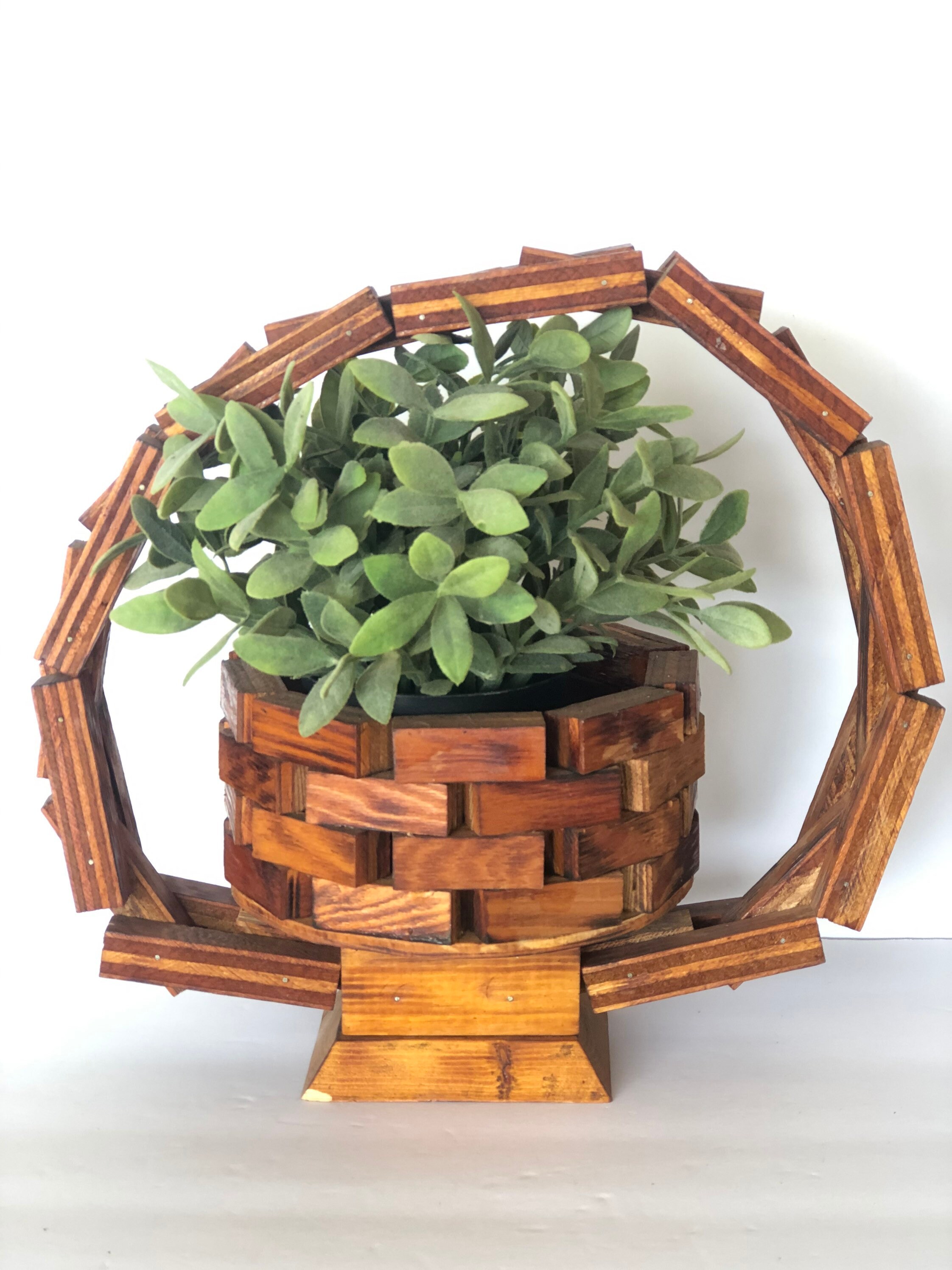 Mid Century plant hanger vintage wooden plant hanger ceiling Etsy