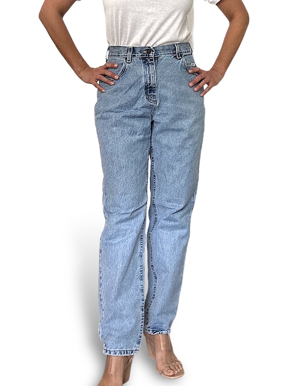 Vintage Lee High Waisted Jeans: 90s Tapered Leg Mom Jeans (30x32)
