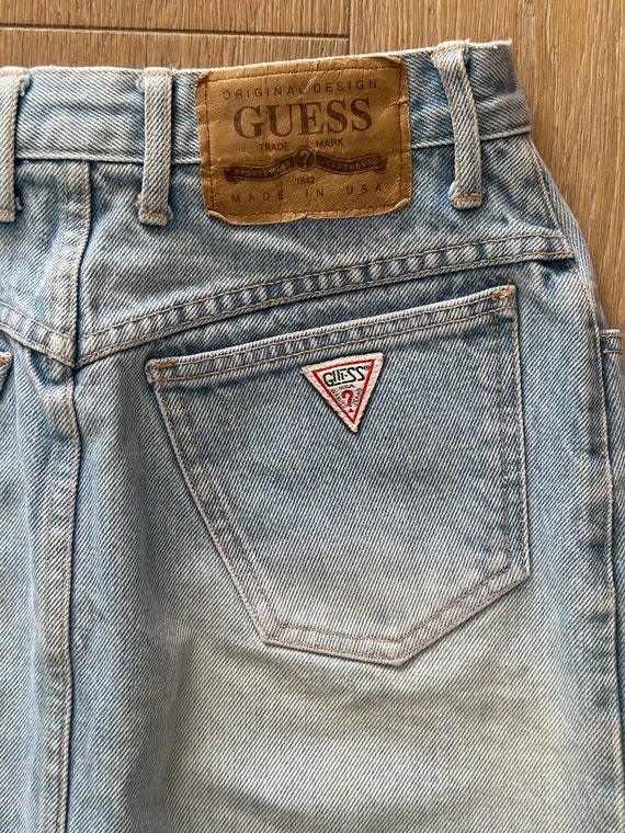 80s Vintage Guess Jeans Jean Skirt Size 30 | High… - image 6