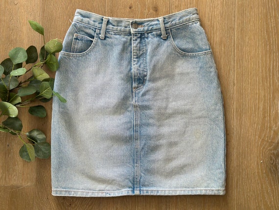 80s Vintage Guess Jeans Jean Skirt Size 30 | High… - image 7