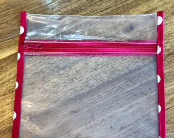 Clear vinyl storage bag - Mouse ear organization - Mouse ear storage