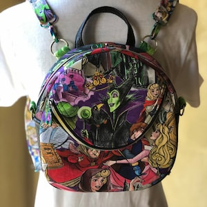 Maleficent/Sleeping Beauty Mini Backpack/Crossbody Purse