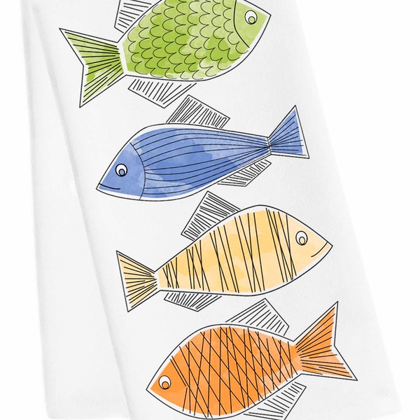 Fish Hand Towels Etsy