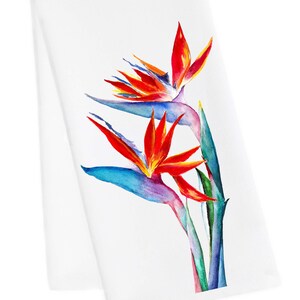Bird of Paradise Tea Towel, Bird of Paradise Hand Towel,Bird of Paradise Kitchen Towel, Tropical Tea Towel, Bird of Paradise Hostess Gift