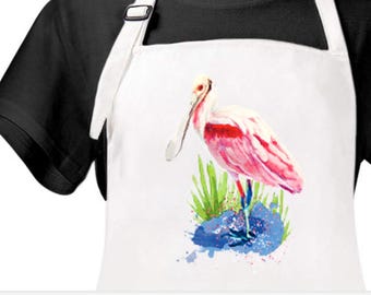 Watercolor Roseate Spoonbill Tea Towel, Spoonbill Hand Towel, Spoonbill Dish Towel, Spoonbill Hostess Gift, Spoonbill Kitchen Towel