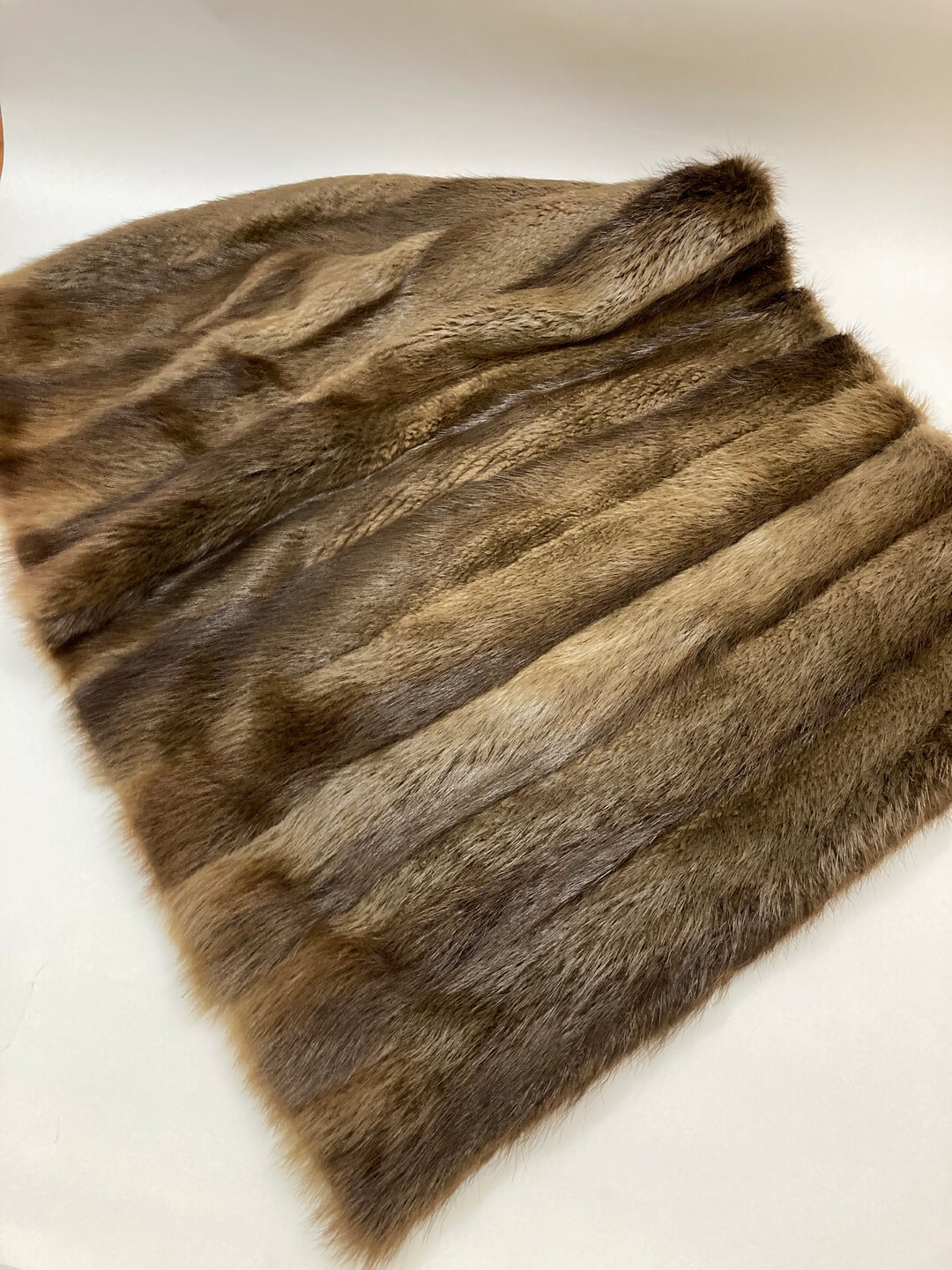 NWOT Beautiful Walnut Brown Beaver Fur Throw Blanket New Etsy