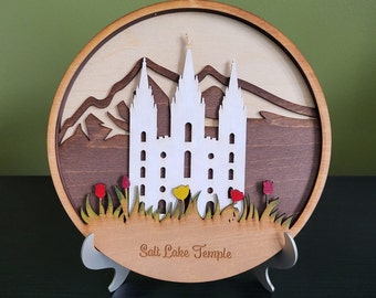 9" Rustic LDS Temple Decor