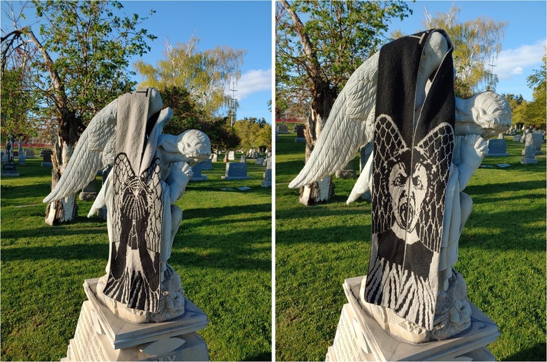 Doctor Who Weeping Angel Double Knit Scarf Pattern image 7