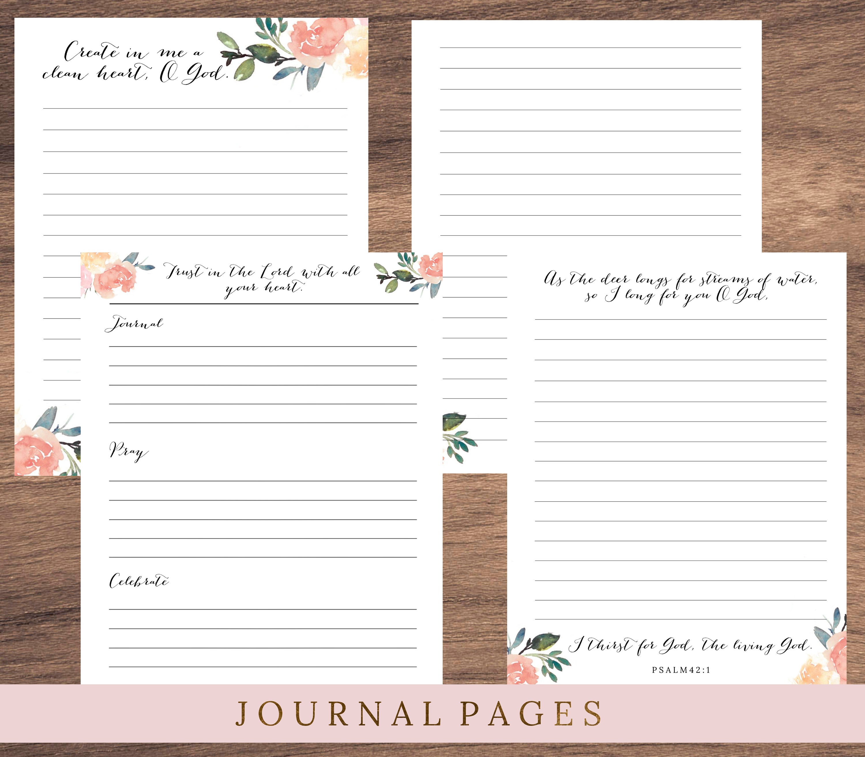 Printable Devotional Planner/Journal and Bible Study Instant Etsy