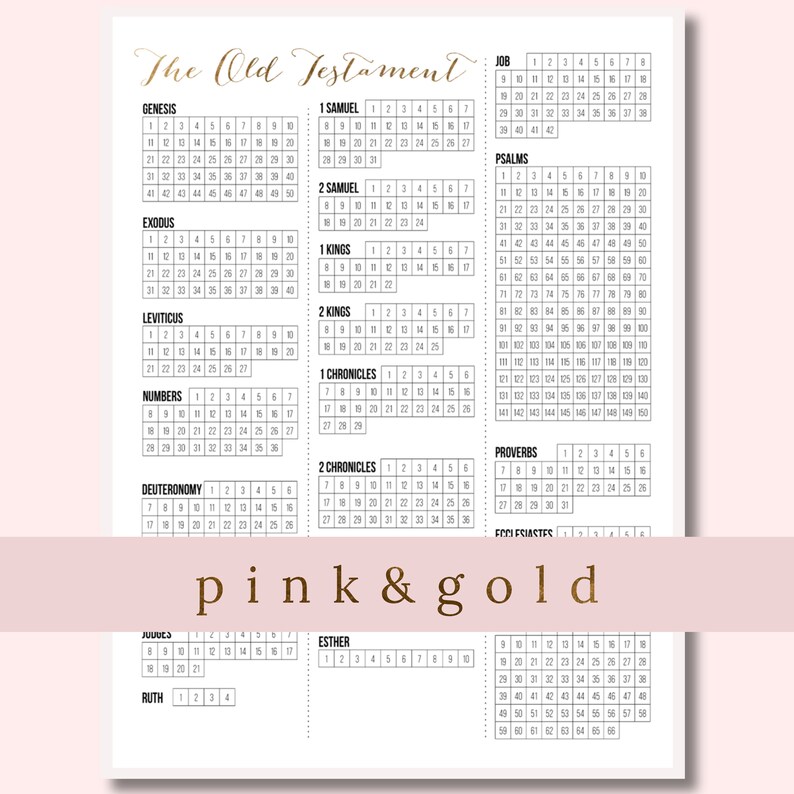 Bible Reading Tracker Printable