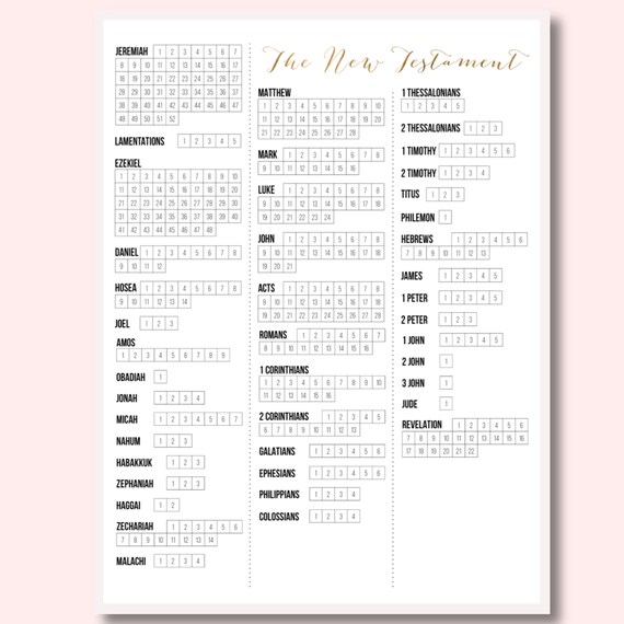 Printable Bible Reading Tracker