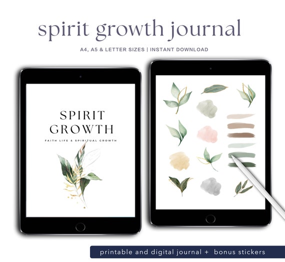 Spiritual Growth Faith Journal Bundle Printable &amp; Digital - Etsy