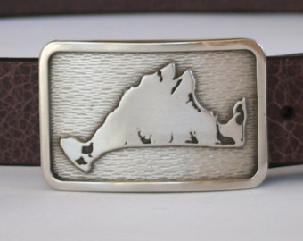 Martha's Vineyard Map Buckle