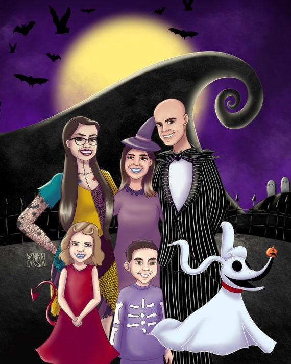 Custom Digital Portrait | Cartoon Style Digital Colored Commission