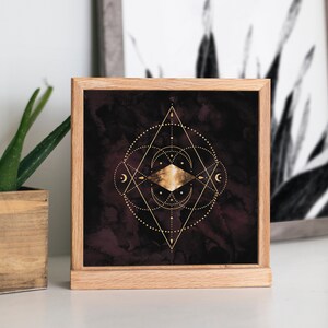 Arte de brujería, impresión de Whimsigoth, símbolo espiritual, arte de pared cuadrado, símbolo geométrico abstracto, decoración espiritual, decoración de brujería, regalo espiritual