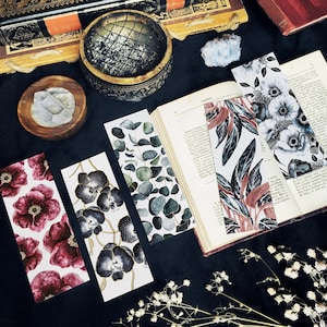 Segnalibri floreali e botanici, segnalibri di fiori, cancelleria e piante, regalo per gli amanti delle piante, regalo per gli amanti dei libri, cottagecore