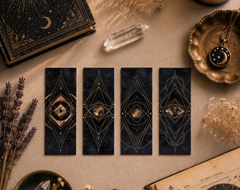 Celestial Bookmarks, Witchy Stationery, Spiritual Book Lover Gift