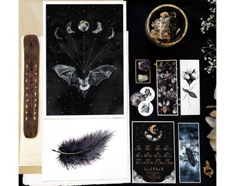 Witchy Art Mystery Box, Prints, Crystals, Bookmarks & Stickers