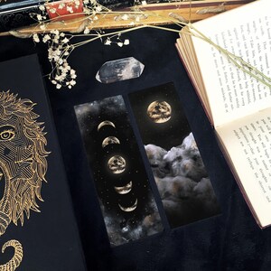Celestial Bookmarks Set or Individual, Moon Bookmarks, Celestial Stationery, Spiritual Witchy bookmarks, Book lovers gift image 7