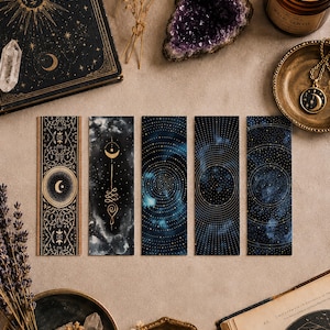 Himmlische Lesezeichen, Mond Lesezeichen, magische Lesezeichen, spirituelles Hexengeschenk, Geschenk für Buchliebhaber