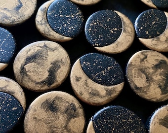 Moon Phases Magnets, Witchy magnets, celestial magnets, handmade gift, Spiritual Gift, Witchy Gift, Whimsigoth Moon Decor