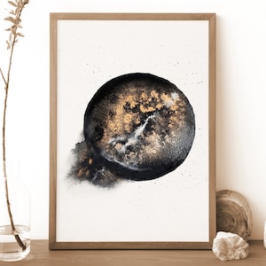 Himmlische Aquarell, Sternschnuppe Mond Druck, kosmische Wandkunst, himmlische Wandkunst, witchy Kunstdruck, witchy Geschenk