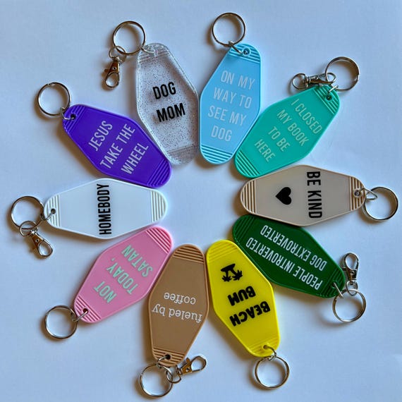 Retro Motel Keychain, Funny Quote Keychain, Novelty Key Ring - Etsy