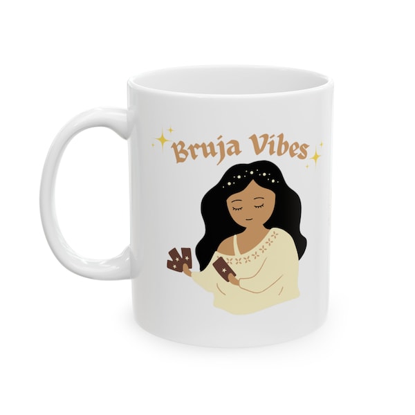 Bruja (Witch) Vibes, Latinx Humor, Ceramic Mug, 11oz