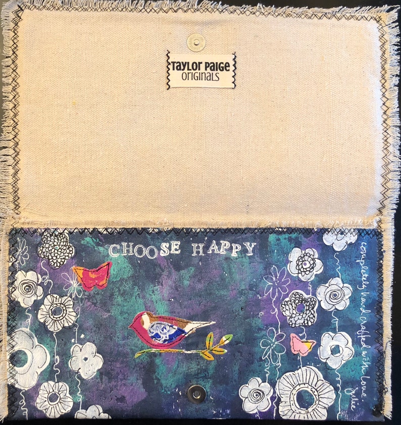 Wearable Art Clutch Bag Hand Painted One Of A Kind Etsy