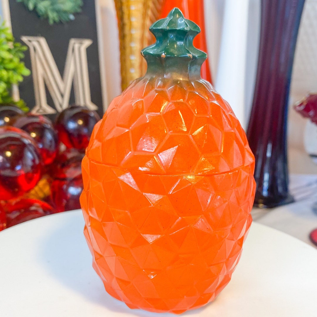 Vintage Rare Hazel Atlas Pineapple Jam Jar Canister Kitsch Etsy