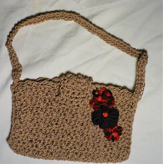 Crochet clutch handbag - image 1