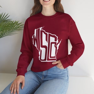 Wisconsin Crewneck, Wisconsin Sweatshirt, Wisconsin Gift Idea, Wisconsin Gift Ideas, Comfort Colors, Wisconsin Badgers Sweatshirt