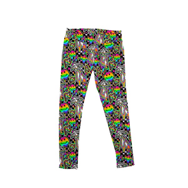 Trippy Leggings || Womens || Girls || Trippie || Hippie || Rainbow || Colorful || Leggings || Pants || Women || Girl || Legging || Alien