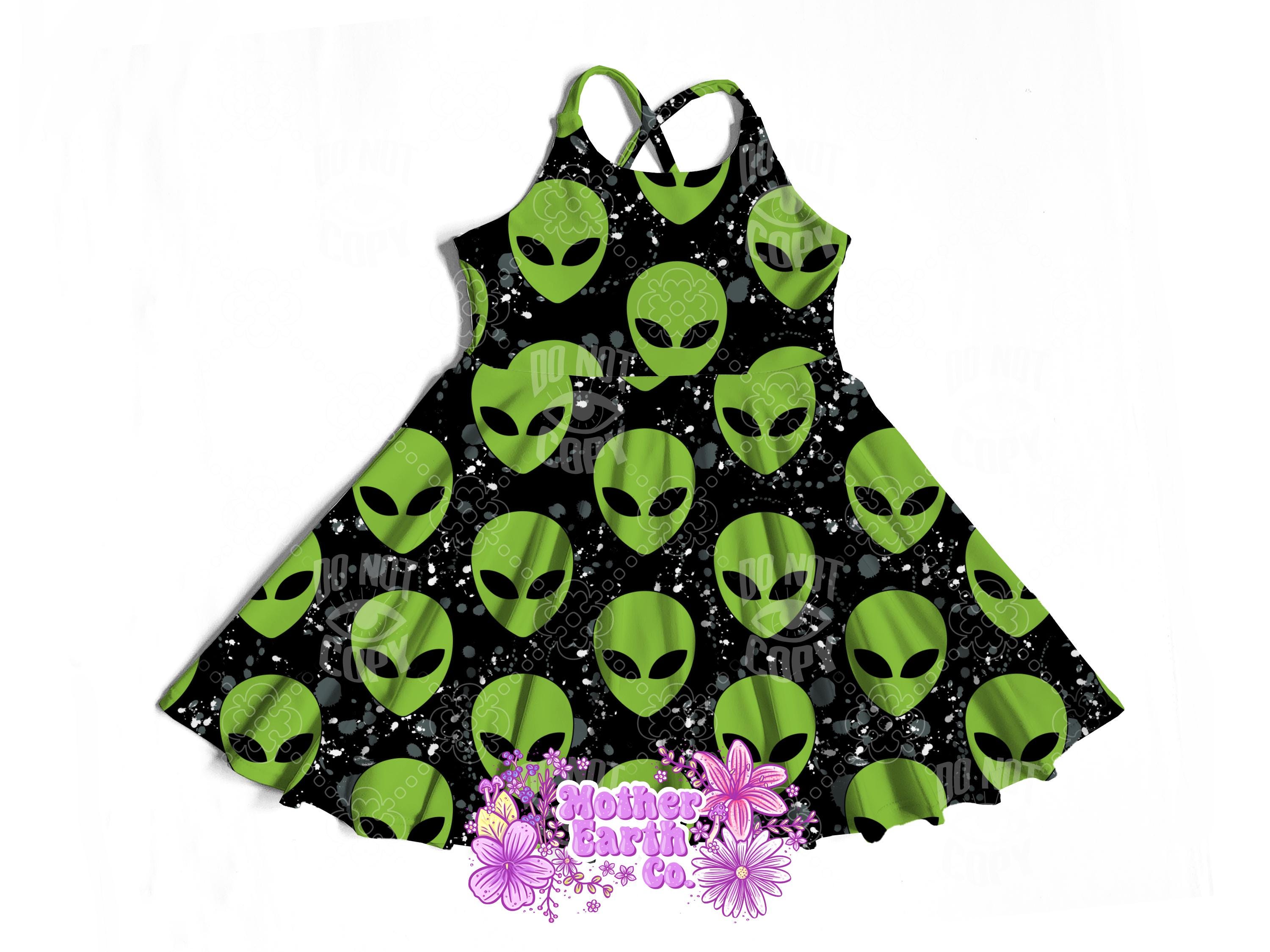 Green Alien Dress - Etsy
