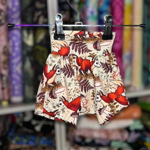 READY TO SHIP || 0-3mo Bummies || High Waisted || Mushrooms || Baby || Toddler || Shorts || Fox || Cottagecore || Skull || Nature