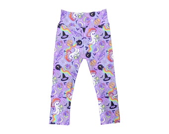 Purple Halloween Grow With Me Pants || Ghosts || Witch || Mushroom || Pastel || Baby || Kids || Toddler || Leggings || Joggers || Halloween